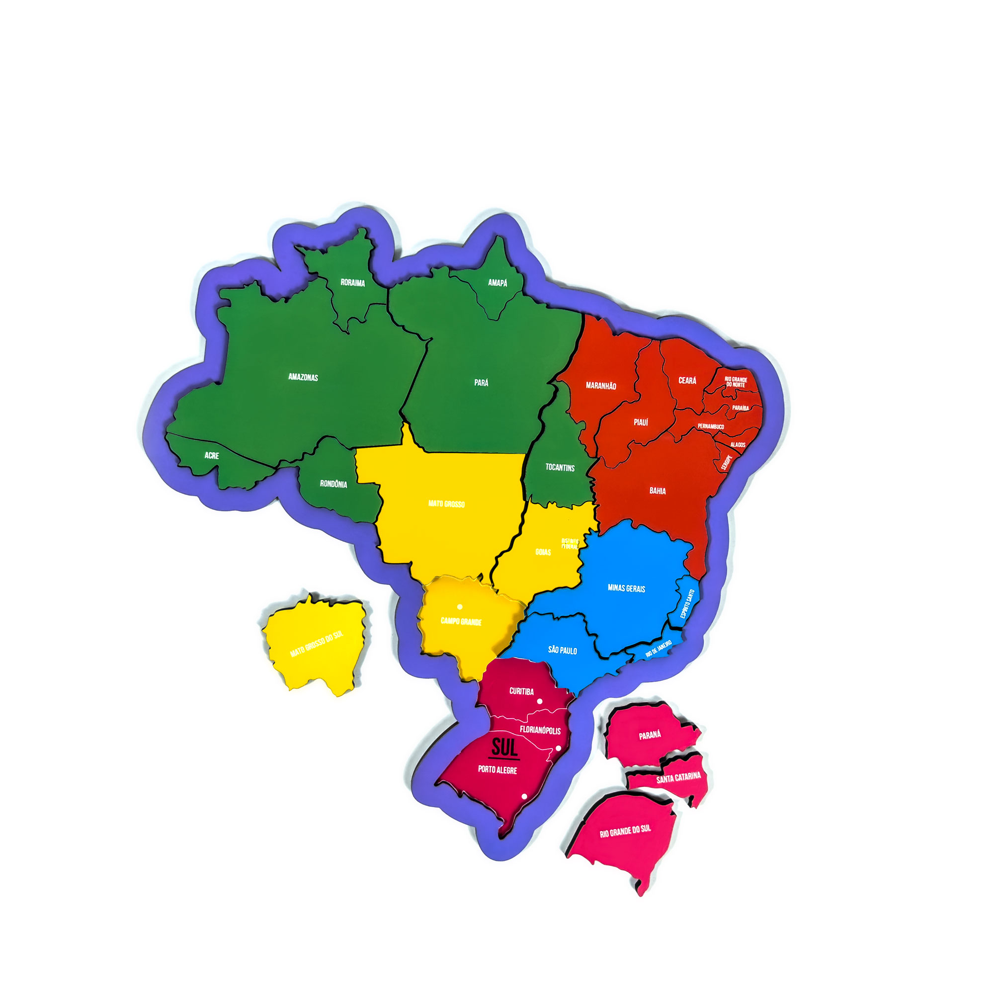 Quebra-Cabeça Mapa do Brasil - Brinquedos Babebi